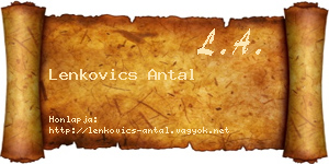 Lenkovics Antal névjegykártya