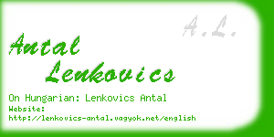 antal lenkovics business card